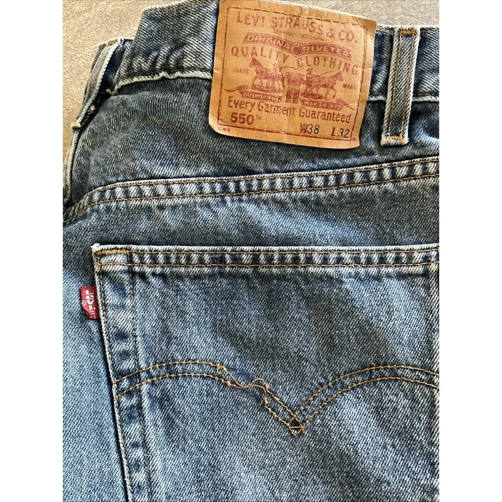 Levi’s 550 Jeans Men’s 38x32 Relaxed Fit Tapered Leg Vintage 1999 Classic Denim